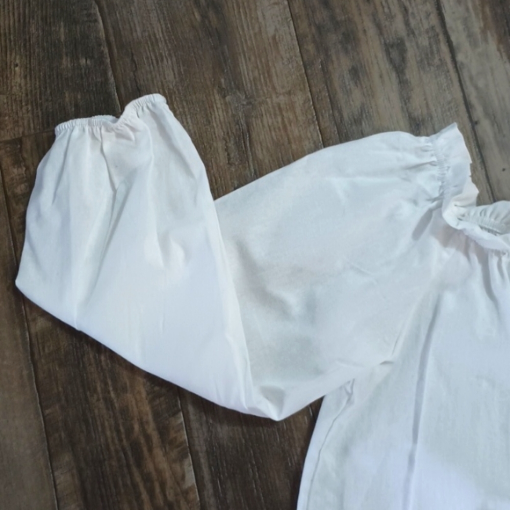 Women's Adorable Tafetta Peasant Blouse XL - Picture 8 of 10
